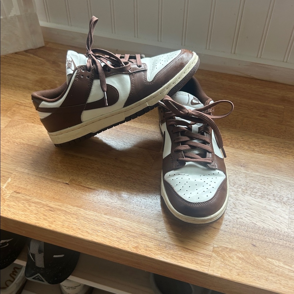 Nike Chocolate Brown and White Sneakers
